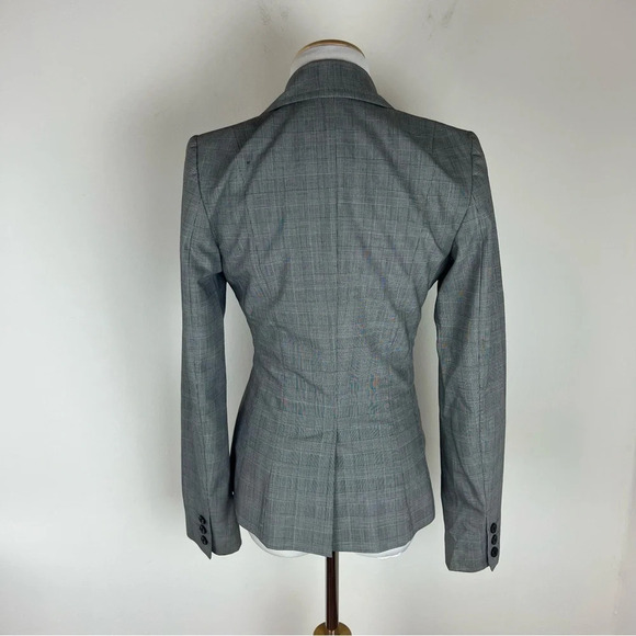 Reiss Plaid Blazer Jacket Gray Size 2 - Picture 3 of 6